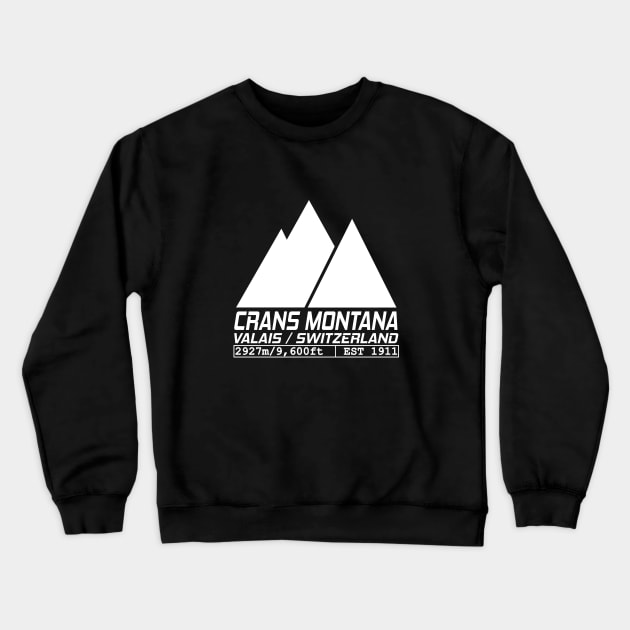 Retro Ski Val Thorens France Skiing and Mountain Biking Paradise Crewneck Sweatshirt by ChrisWilson